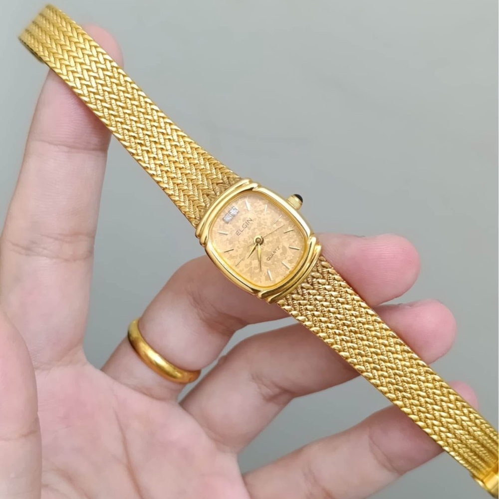 Vtg 1970s Elgin Quartz FK 283 Women’s Watch
[Like New] Gold Plated Mesh Bracelet - Picture 5 of 10